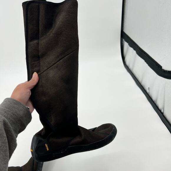 Vibram five fingers furoskiki shearling tall wrap boots sz large 42-43 US 10 11 - Picture 10 of 13
